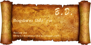 Bogdanu Dóra névjegykártya